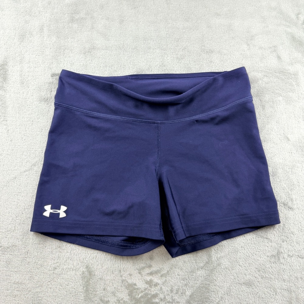 Under Armour Women's Medium Navy Blue HeatGear Compression Shorts